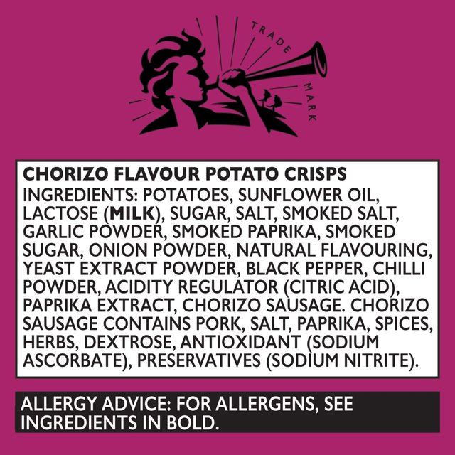 Pipers Trealy Farm Chorizo Sharing Bag Crisps 150g