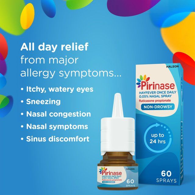 Pirinase Hayfever Nasal Spray 24 Hour Congestion Relief 60ml
