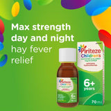 Piriteze Hayfever & Allergy Syrup Sugar Free Age 6+ 70ml