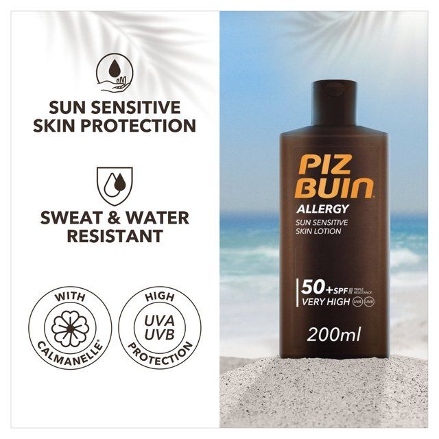 Piz Buin Allergy Sensitive SPF 50 Sun Lotion 200ml