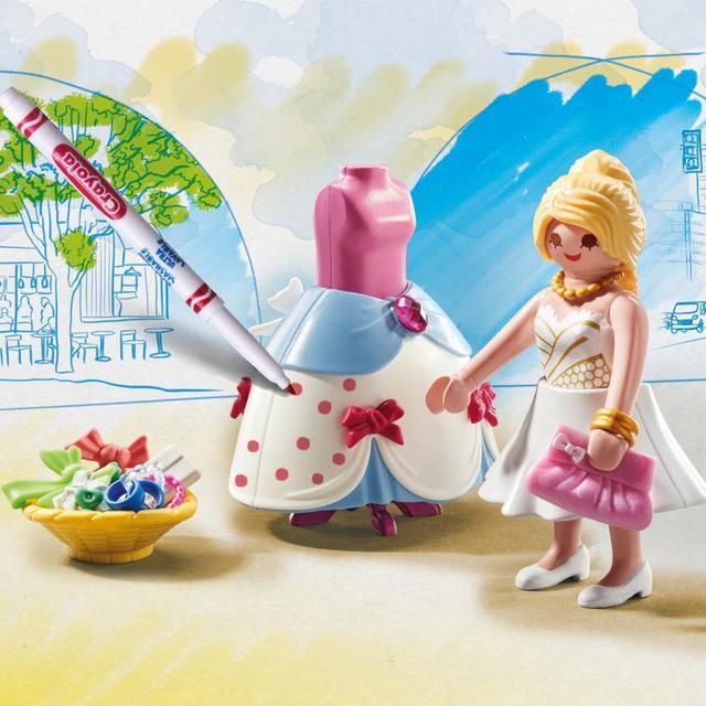 Playmobil 71374 Fashion Show Designer with colourful water-soluble markers