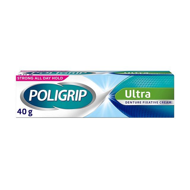 Poligrip Ultra Denture Adhesive Fixative Cream All-Day Hold 40g