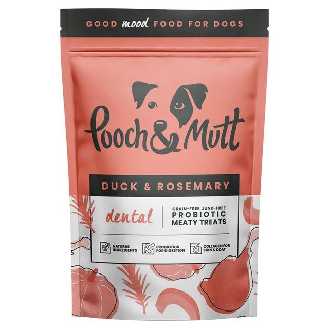 Pooch & Mutt Duck and Rosemary Dental Meaty Dog Treats 120g