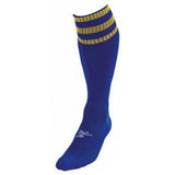 Precision Kids Pro Football Socks (12 -2) Royal Blue/Gold / 0.10EA
