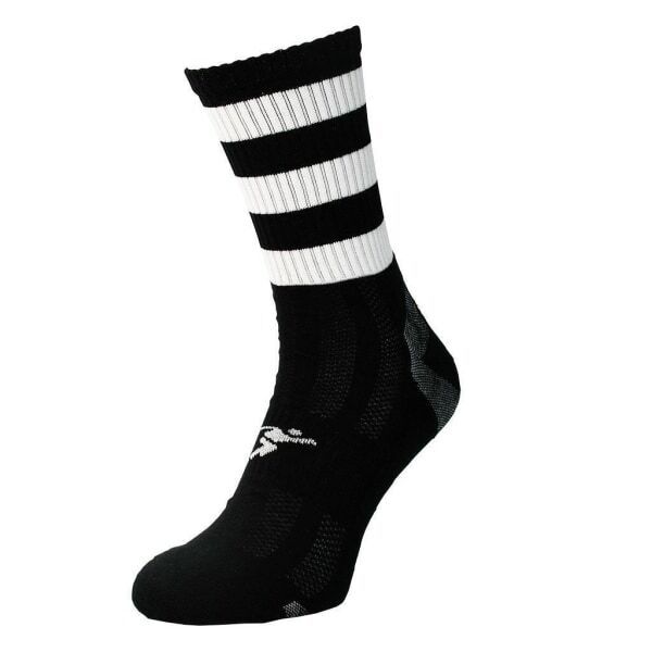 Precision Kids Pro Hooped Socks (8 -11) Black/White / 1EA