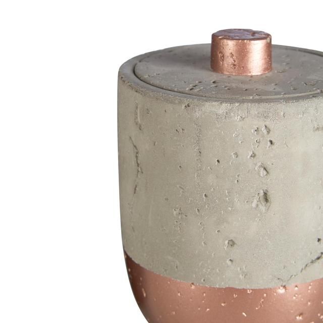 Premier Housewares Cotton Jar With Lid Neptune Copper and Concrete