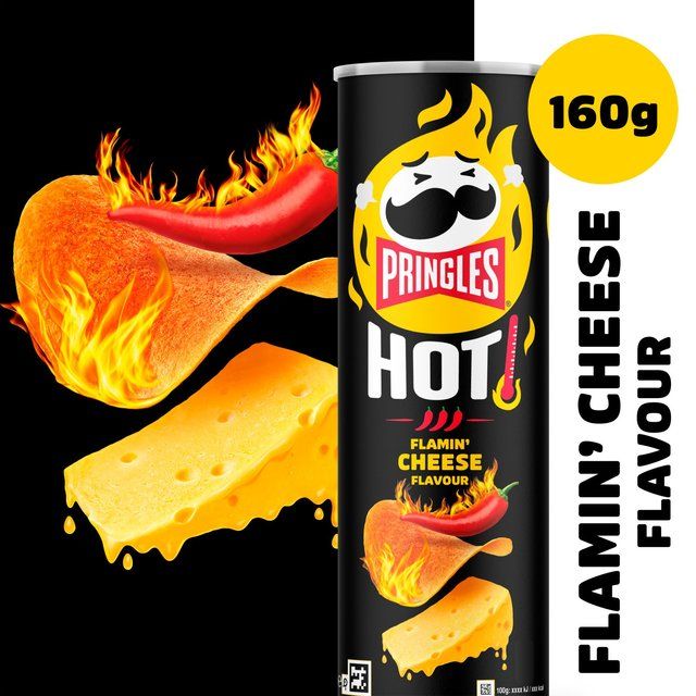 Pringles Hot Flamin' Cheese Sharing Crisps 160g