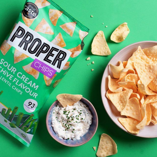 Properchips Sour Cream & Chive Lentil Chips 85g