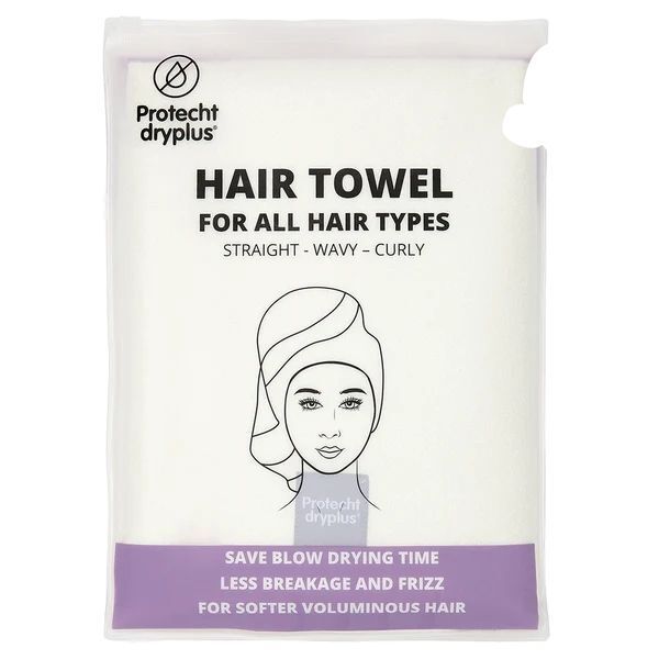 Protecht Dry Plus Hair Towel- Gossamer Pink White