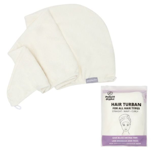 Protecht Dryplus Super Absorbent Dry Plus Hair Turban White