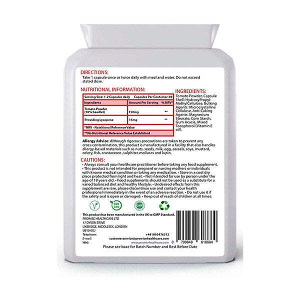 Prowise Lycopene 15mg 90 Capsules - UK Manufactured