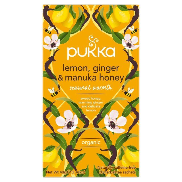 Pukka Tea Organic Lemon Ginger & Manuka Honey Tea Bags 20 per pack