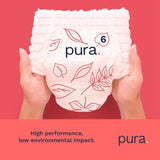 Pura Eco Nappy Pants Size 6 (14Kg+) Mega Pack 6 x 18 per pack