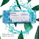 Pura Flushable Eco Baby Wipes Multipack 10 x 70 per pack