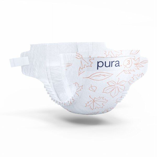Pura Premium Eco Baby Nappies, Size 3 (4-9kg) 33 Nappies