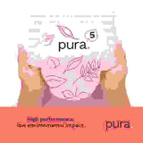 Pura Premium Eco Baby Nappies, Size 6 (15+ kg) 21 Nappies