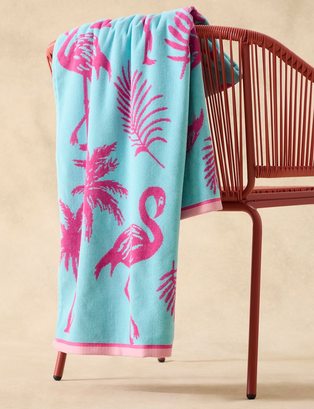 Pure Cotton Flamingo Beach Towel