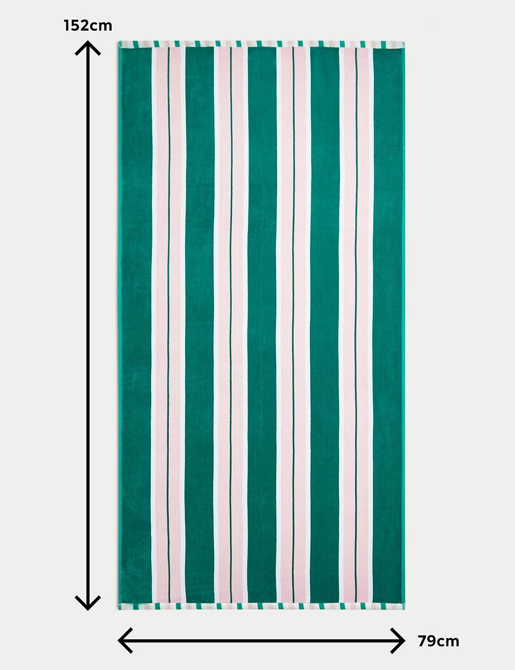 Pure Cotton Striped Sand Resistant Beach Towel