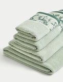 Pure Cotton Woven Floral Towel