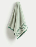 Pure Cotton Woven Floral Towel