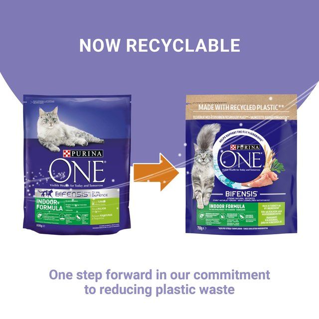 Purina One Indoor Turkey Dry Cat Food 750g