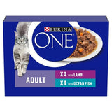 Purina One Mini Fillets Ocean Fish and Lamb Wet Cat Food 8 x 85g