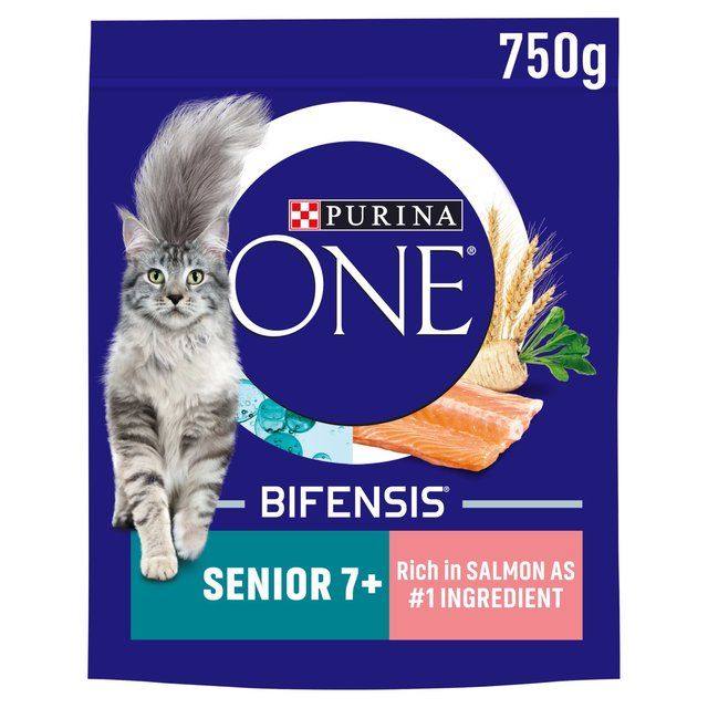 Purina One Senior 7+ Salmon Dry Cat Food 750g