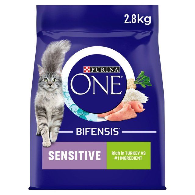 Purina ONE Sensitive Dry Cat Food Turkey and Rice 2.8kg