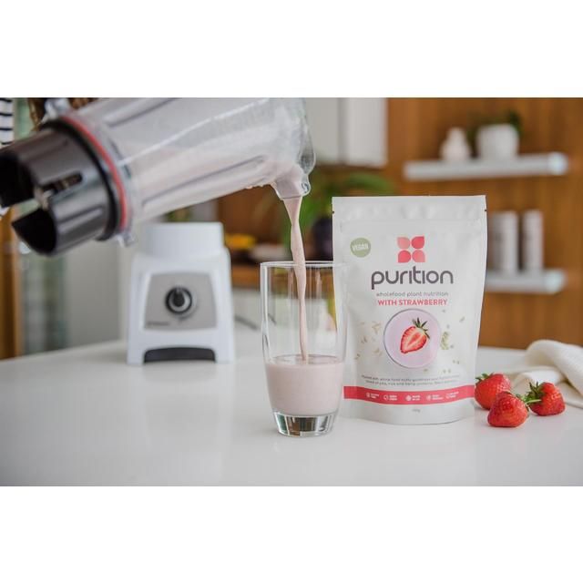 Purition Strawberry Vegan Wholefood Nutrition Powder 250g