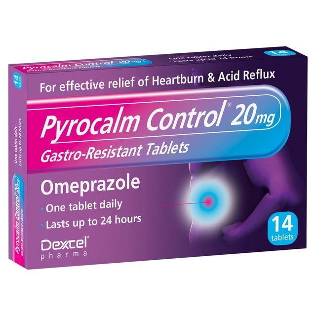 Pyrocalm Control Omeprazole Heartburn Tablets 14 per pack