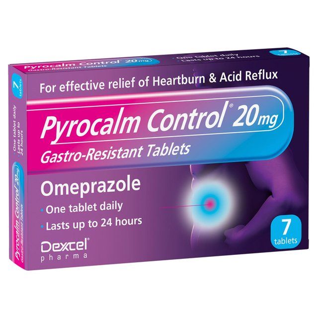 Pyrocalm Control Omeprazole Heartburn Tablets 7 per pack