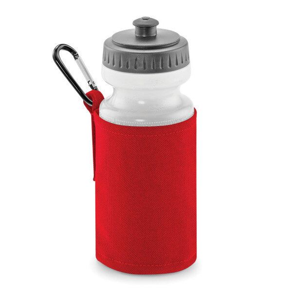 Quadra Water Bottle And Fabric Sleeve Holder Classic Red