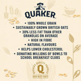Quaker Oat Granola Golden Crunch Cereal 500g