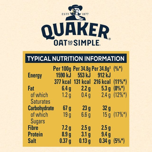 Quaker Oat So Simple Banana Porridge Cereal Sachets 10 per pack