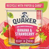 Quaker Oat So Simple Banana Strawberry Porridge Cereal Pot 58g