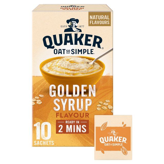 Quaker Oat So Simple Golden Syrup Porridge Sachets Cereal 10 per pack