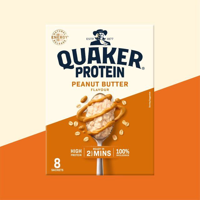 Quaker Oat So Simple Protein Peanut Butter Porridge Sachets Cereal 8 x 1 per pack