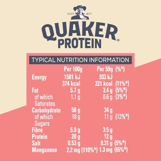 Quaker Oat So Simple Protein Porridge Strawberries and Cream Cereal Pot 59g