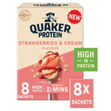 Quaker Oat So Simple Protein Strawberries & Cream Porridge Sachets Cereal 8 x 1 per pack
