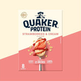 Quaker Oat So Simple Protein Strawberries & Cream Porridge Sachets Cereal 8 x 1 per pack
