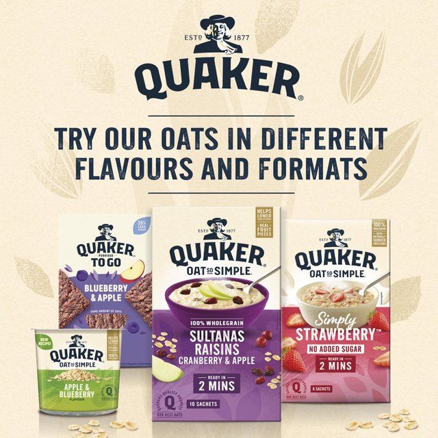 Quaker Oat So Simple Sultanas & Raisins Fruit Porridge Sachets Cereal 10 per pack