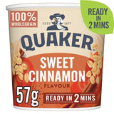 Quaker Oat So Simple Sweet Cinnamon Porridge Cereal Pot 57g