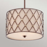 Quoizel Brown Lattice 3 Light Medium Pendant