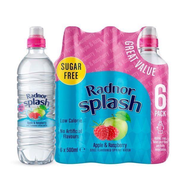Radnor Splash Apple & Raspberry Flavoured Water 6 x 500ml