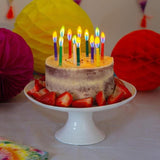 Rainbow Candles with Coloured Flames 12 per pack