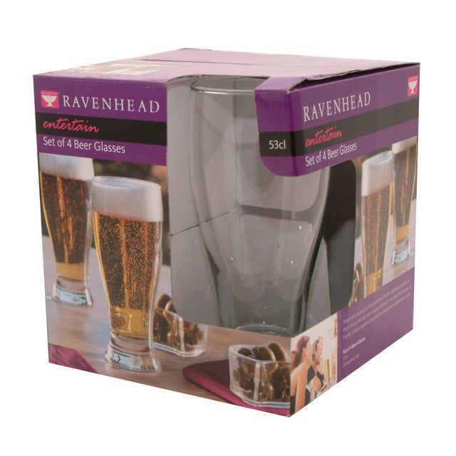 Ravenhead Entertain Beer Glasses Set 4 per pack