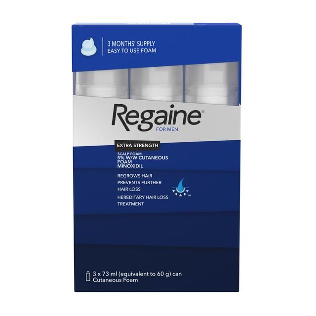 Regaine for Men Extra Strength Hair Regrowth Scalp Foam (3 month supply) 3 per pack