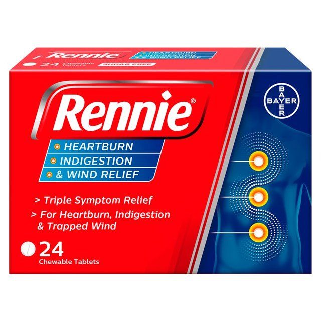 Rennie Heartburn Indigestion & Wind Relief Tablets 24 per pack