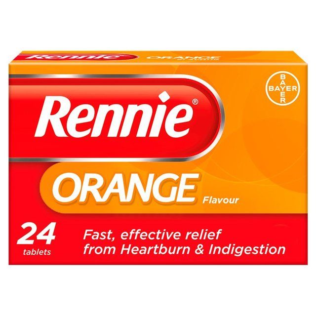 Rennie Orange Heartburn & Indigestion Relief Tablets 24 per pack