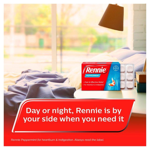 Rennie Peppermint Heartburn & Indigestion Relief Tablets 72 per pack